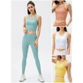 thumbnail image 2 of Eccomum Women Yoga Tank Tops with Built in Bra Crop Sports Vests for Workout Running Gym Home, 2 of 7