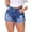 Royal Blue-037, variant on Gocolloa Women Plus Size Jean Shorts Sexy Stretchy High Waisted Frayed Raw Hem Denim Shorts Light Blue 18W