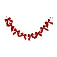 thumbnail image 2 of Dualoai Christmas Velvet Bow Garland 180 cm Bow Garland Banner for Home Cafe Railing, 2 of 9