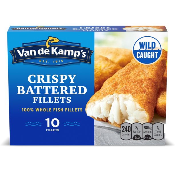 Van De Kamp S Crispy Battered Fish Fillets 10 Ct Walmart Com Walmart Com