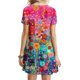 thumbnail image 5 of Puntoco Vestido De Manga Corta Para Mujer, Vestido Con Cuello Redondo Y Estampado Floral, Vestido De Manga Corta Con Cuello Redondo, Color S,Regalos Para Mujer Joven, 5 of 5
