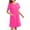 Pink, variant on Mgmyaa Women's Nightgowns Short Sleeve Crew Neck Above-the-Knee Length Sleep Dresses Zip Sleepshirts with Pokets Loose Pajamas