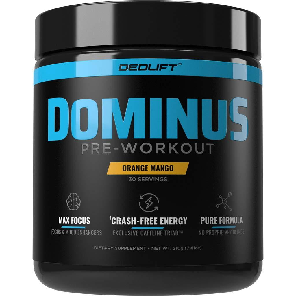 DEDLift Dominus Pre Workout Powder, CrashFree Energy