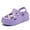 Purple, variant on Gardener Platform Clogs Slippers Hight Heels Mules Clog Slip on Wedge Sandals Charm Purple Butterfly Nurse Clogs