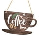 thumbnail image 4 of Señal de la puerta de la barra de café colgante 2d estilo vintage plano creativo rústico con placa de copa de decoración de cuerda para regalos, 4 of 9