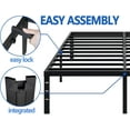 thumbnail image 5 of Metal Bed Frame,Full Size Bed Frame with Storage Space,Heavy Duty Sturdy Mattress Foundation,Easy Assembly,No Box Spring Needed, Black,18 Inch,Full, 5 of 8