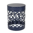 thumbnail image 4 of GDF Studio Pellerin Outdoor Metal Side Tables, Set of 2, Navy Blue, 4 of 7
