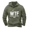 thumbnail image 3 of CFLVAEK Where's the Fish Hoodies for Men Big and Tall Long Sleeve Hooded Pullover Tops Casual Loose Drawstring Hoodie Sweatshirts with Pocket Army Green XXL, 3 of 4