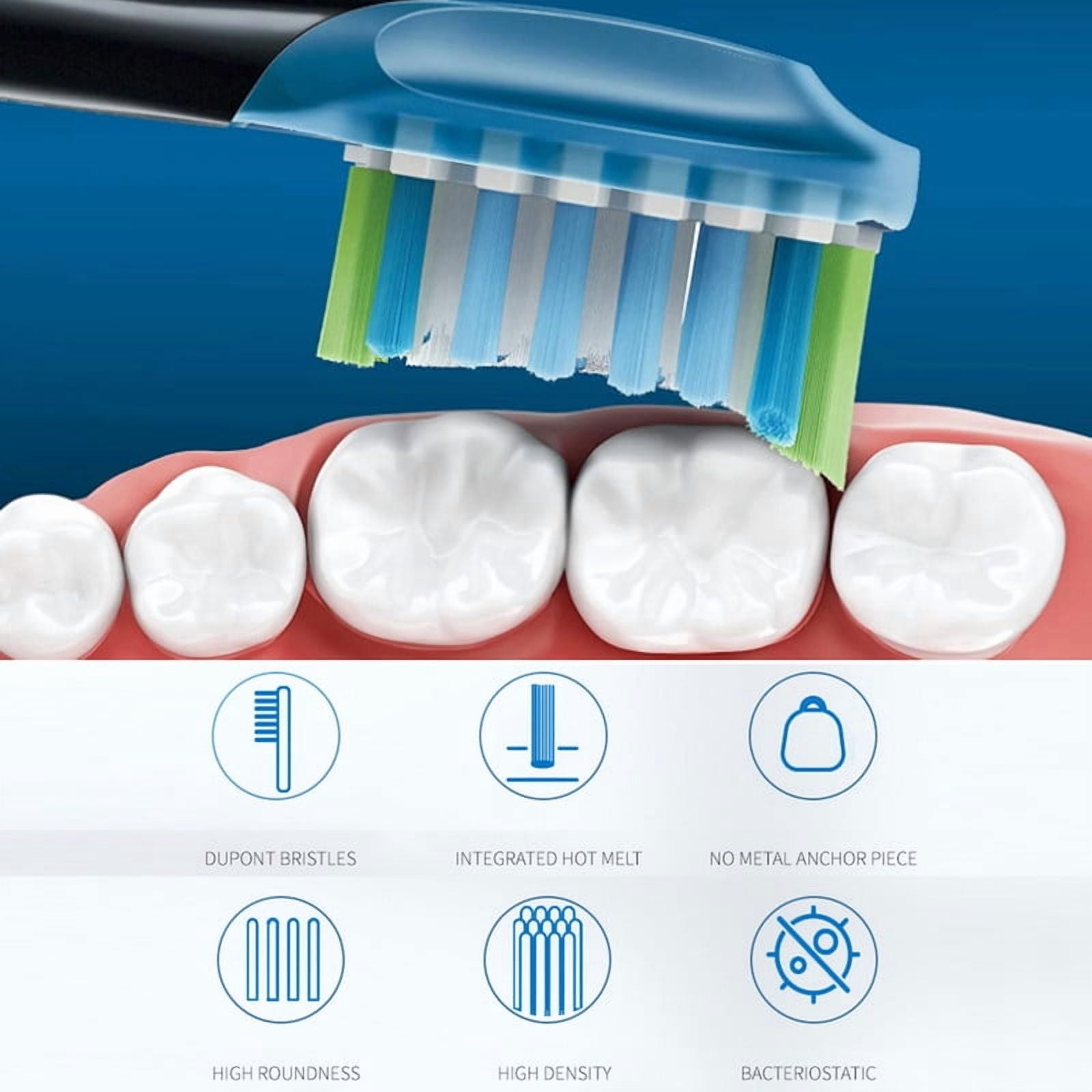 C3 Premium Plaque Control Replacement Brush Heads - Compatible with Ph-lilps Sonlcare DiamondClean Electric Toothbrush,HX9044/65,Black,4 Pack