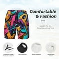 thumbnail image 5 of Lsque Mens Swim Trunks Vibrant Graffiti Urban Art Pattern - Bathing Suit Compression Liner - Beach Swim Shorts Swimwear - (S-3XL) - Stretch Quick Dry -Large, 5 of 9