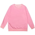 thumbnail image 2 of HAOTAGS Kids Round-Neck Long-Sleeve Sweatshirts (Ages 1 to 13) Lightweight, Soft Pullover Top for Boys and Girls Pink Size 8, 2 of 6