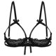 thumbnail image 1 of Womens Open Cups See Through Sheer Lace Sexy Bra Lingerie Back Tie Up Adjustable Spaghetti Shoulder Straps Underwired Bra Top, 1 of 5