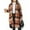 #Coffee, variant on DPTALR Women's Plus Size Flannel Plaid Button Down Shirt Jacket，Long Sleeve，Lounge Lapel，Tartan Coat,Khaki,Size M