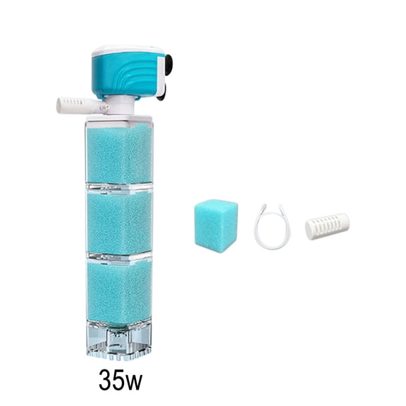 WZXPWT Automatic Aquarium Filter, Submersible Multi-Function Aquarium Pump with Silent Operation, Oxygenating Waste Extractor for Healthy Aquatic Environment