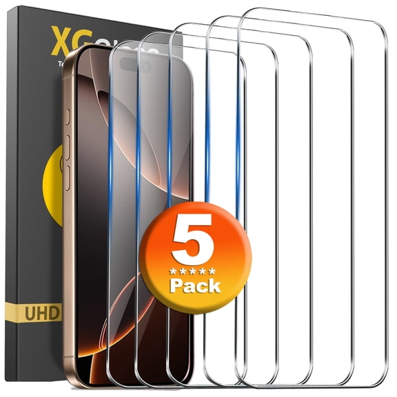 [5 Pack] For Apple iPhone 16 Pro 6.3'' Screen Protector, 9H  Tempered Glasses, Anti Scratch, No Bubbles