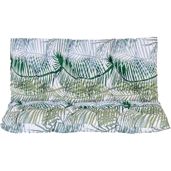 SQDWYGG Outdoor Swing Cushions with Backrest, 2 or 3 Person Seat Bench Replacement Waterproof Cushion for Outdoor Patio Porch Garden Furniture Swing Chair,Bamboo Leaf,39.4x39.4in