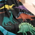 thumbnail image 3 of Colorful Dinosaurs Galaxy Pattern Blanket,Comfortable Soft Lamb Wool Throw Blanket,All Season,Warm Lightweight Blankets for Sofa Bed Couch Living Room Chair,30"x40", 3 of 4