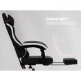 thumbnail image 6 of Leumius Gaming Chair,Ergonomic Office Desk Chair with Footrest Comfortable Headrest and Lumbar Support,White, 6 of 20
