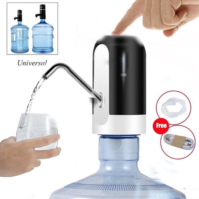 Bomba de agua Lingouzi para jarra, bomba eléctrica para botellas de agua, bomba automática de agua potable con carga USB para botellas universales de 3 a 5 galones, dispensador de agua premium para