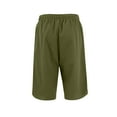 thumbnail image 6 of Tdoqot Bermuda Shorts for Women- Knee Length Elastic waist Casual Cotton linen Drawstring Shorts Army Green, 6 of 6