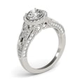 thumbnail image 3 of 14k White Gold Diamond Engmt Ring Baroque Shank Design 1 1/8 cttw SZ 9, 3 of 4