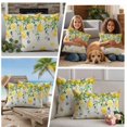 thumbnail image 5 of Summer Lemon Outdoor Waterproof Pillow Covers, Eucalyptus Flower Leaf Retro Botanical Decorative Square Throw Pillowcase Sofa Cushion Sham for Patio/Couch/Chair, 24"x24" 2 Pack, 5 of 8