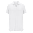 thumbnail image 5 of Daiosportswear Women'S Golf Shirts Short Sleeve Polo Collared Tennis Shirt V Neck Quick Dry Sun Protection，Short Sleeve Tops for Women White XXL(XXL), 5 of 7