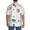 thumbnail image 3 of Kdxio Men'S Hawaiian Shirt For Men Short Sleeve Shirt Dino On A Skateboard Surf Summer Casual Holiday Beach Button Down T-Shirts, 3 of 5