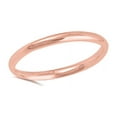 thumbnail image 4 of CHOOSE YOUR STYLE Rose Gold-Tone 925 Sterling Silver Wedding 2mm Band Comfort Fit Ring Female Size 4, 4 of 4