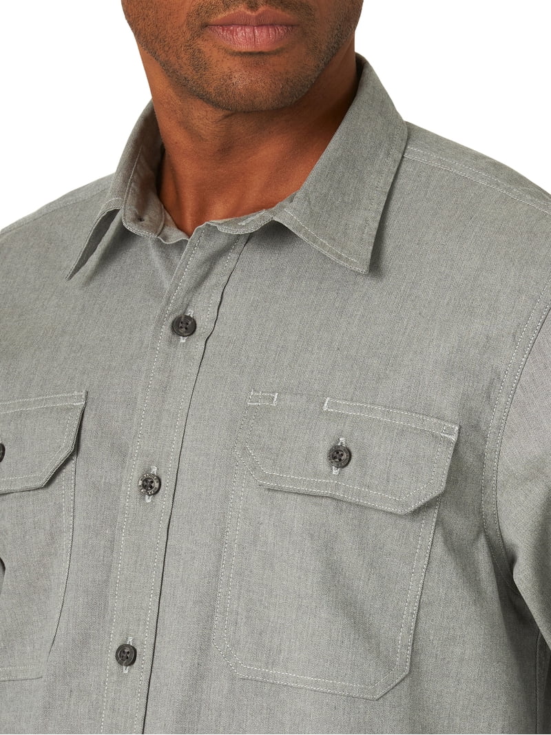 Chemise Wrangler Comfort Flex - Taille 2XL, Manches Longues, Couleur Tan - Occasion Très Bon état