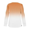thumbnail image 6 of Craaazy Women's Shirts Fashion Loose Stripe Printed Long Sleeve V-neck Open Pullover Button Tops Gifts, 6 of 6