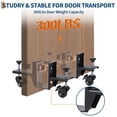 thumbnail image 3 of EDTara Ensemble de Chariots de Porte Réglables, Lot de 2 Chariots Robustes avec Roues, Convient aux Portes jusqu'à 2,99 Pouces, Capacité de 300 Lb, Déménagement et Installation Faciles pour Usage Résidentiel Ou Commercial, Noir, 3 of 7