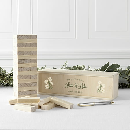 Personalized Floral Building Block Wedding Guestbook