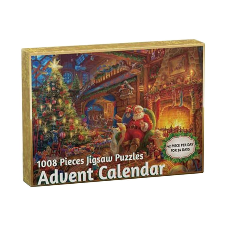 Christmas Advent Puzzles,Advent Calendar 2023,24 Boxes Puzzles Countdown To  Christmas Holiday Puzzles Christmas Calendar 1008 Pieces Puzzles,Funny