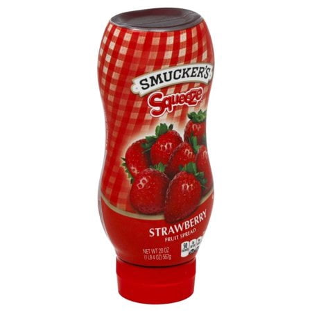 (4 Pack) Smucker's Squeeze Strawberry Fruit Spread, (Best Ever Strawberry Jam)