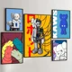 thumbnail image 2 of 1 póster de estatua de K-kaws-art, póster adhesivo de película, pegatina de papel Kraft retro, bricolaje, para habitación, bar, cafetería, arte estético, pintura de pared, 2 of 5
