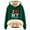 Green Valentine's Day sweatshirt, variant on pimelu Plush Sweatshirt for Women Valentine's Day Hoodies for Women Winter Warm Thickened Soft Fleece Lined Hooded Sweatshirt Fashion Letter Print Sherpa Pullover Sweater Tops