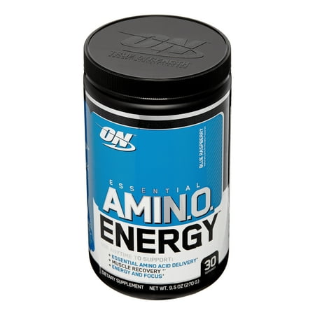 Best Optimum Nutrition Amino Energy Pre Workout + Essential Amino Acids Powder, Blue Raspberry, 30 Servings deal