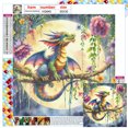 thumbnail image 1 of Pintura 5D DIY Taladro cuadrado completo Diamante Luna Dragón azul Decoración Arte 30x30cm, 1 of 9