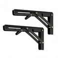 thumbnail image 4 of 2 soportes de estante plegables, soporte de pared para estante plegable, resistente Negro 20 pulgadas, 4 of 9