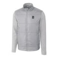 thumbnail image 2 of Men's Cutter & Buck  Gray Detroit Tigers Stealth Hybrid Quilted Full-Zip Windbreaker Jacket, 2 of 3