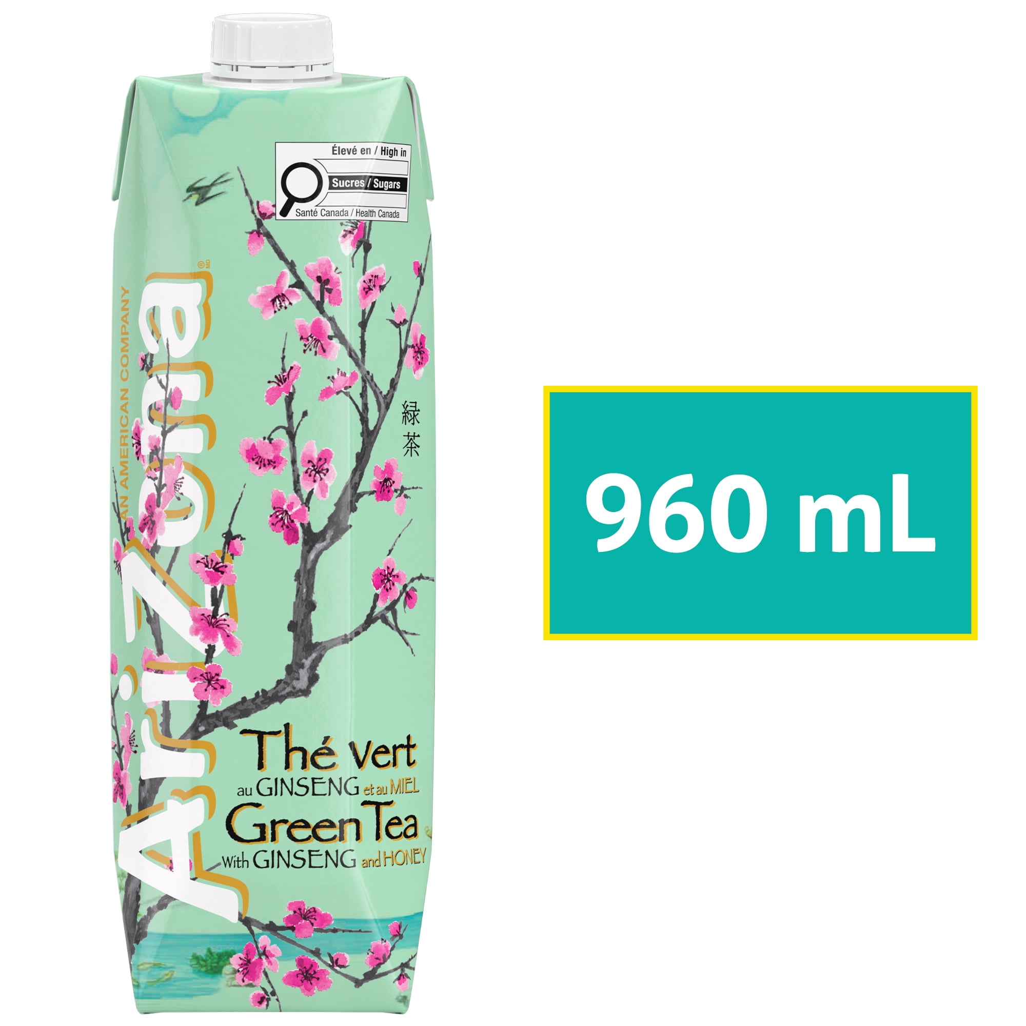 Arizona Premium Brewed Ginseng and Honey Green Tea 960 ml - Walmart.ca