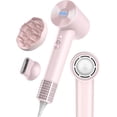 thumbnail image 1 of Negative Ionic Hair Dryer with 110,000 RPM Brushless Motor - High-Speed Lightweight Blow Dryer for Travel & Home Use, Fast Drying Low Noise Hair Drier with Nozzle & Diffuser, Pink, 1 of 7