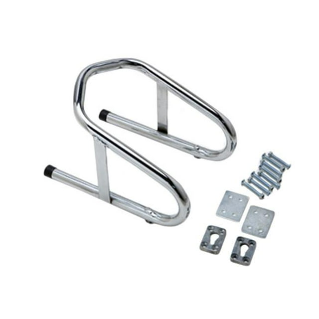 Pit Posse 11017 6.5 in. Chrome Removable Wheel Chock