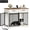 White Brown, variant on Hzuaneri Dog Crate Furniture with 2 Drawers, 38.2" Pet End Table with Charging Station, Wooden Dog Kennel for Medium/Large Dogs, White Brown