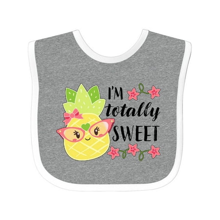 

Inktastic Im Totally Sweet- Cute Pineapple Gift Baby Boy or Baby Girl Bib