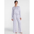 thumbnail image 3 of Joyspun Women's Cozy Lounge Collection Hacci Knit Sleep Pants, Sizes XS-3X, 3 of 6