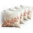 thumbnail image 5 of Ambesonne Floral Throw Pillow Cover 4 Pack, Hawaii Flowers Tropical, 20", Fuchsia Salmon White, 5 of 7