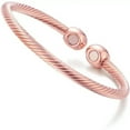 thumbnail image 3 of RSAMD Copper Bracelet Men Women Therapy Arthritis Energy Healing Bangle Gift-Rose Gold, 3 of 9