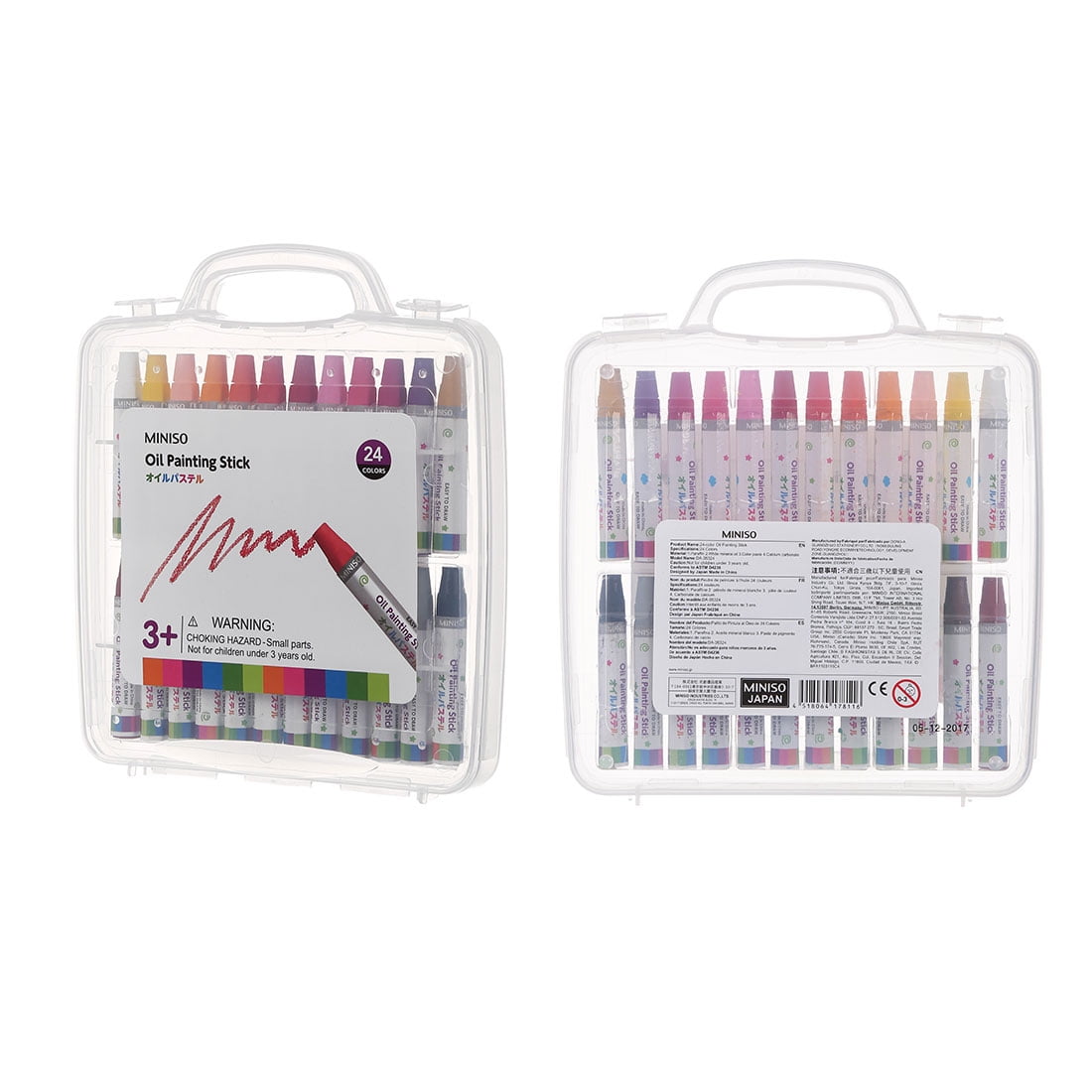 MINISO Oil Painting Stick Set 24 Colors Paint Pens for Rock Painting